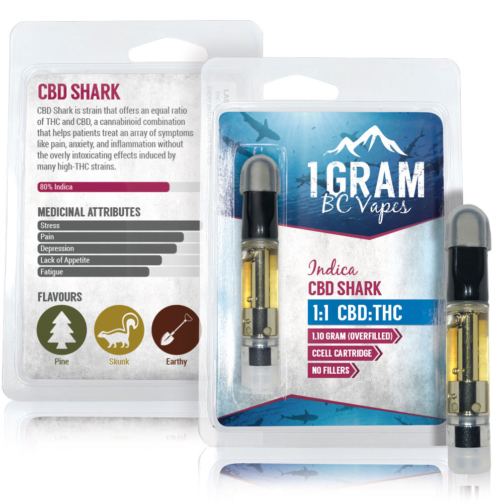BC Vapes CBD Shark CBD Vape Cartridge